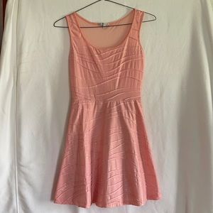 Pink with gold accents cocktail dress